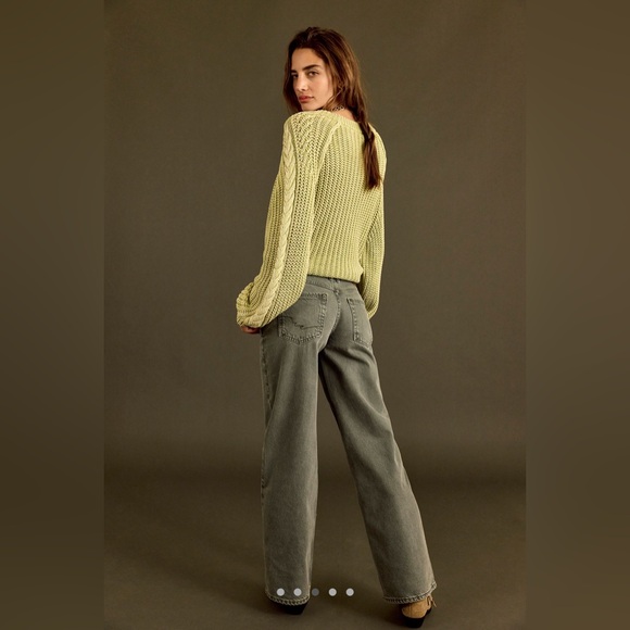 Free People We The Free Tennessee Boyfriend Jeans in Pine - Picture 3 of 5